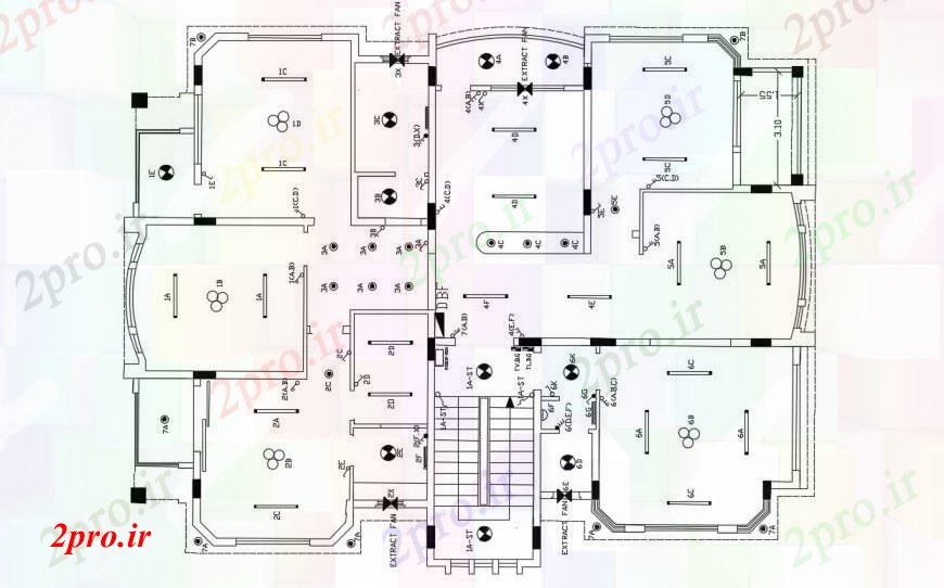 دانلود نقشه اتوماسیون و نقشه های برق طراحی های طراحی از طرحی برق 14 در 18 متر (کد90469)