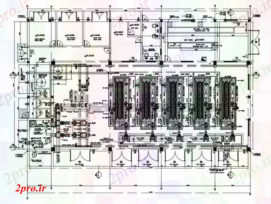 دانلود نقشه کارخانه صنعتی  ، کارگاه طرحی های صنعتی   طرحی  (کد90516)
