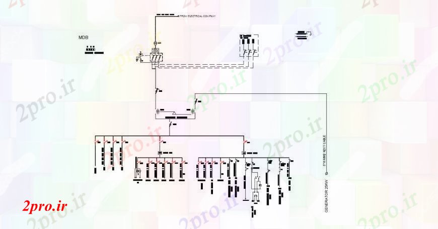 دانلود نقشه طراحی داخلی مدارهای الکتریکی  نمودار طراحی  دو بعدی  (کد90528)