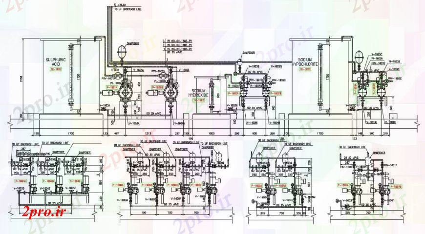 دانلود نقشه کارخانه صنعتی  ، کارگاه طرحی صنعتی  با ماشین آلات جزئیات   (کد90539)