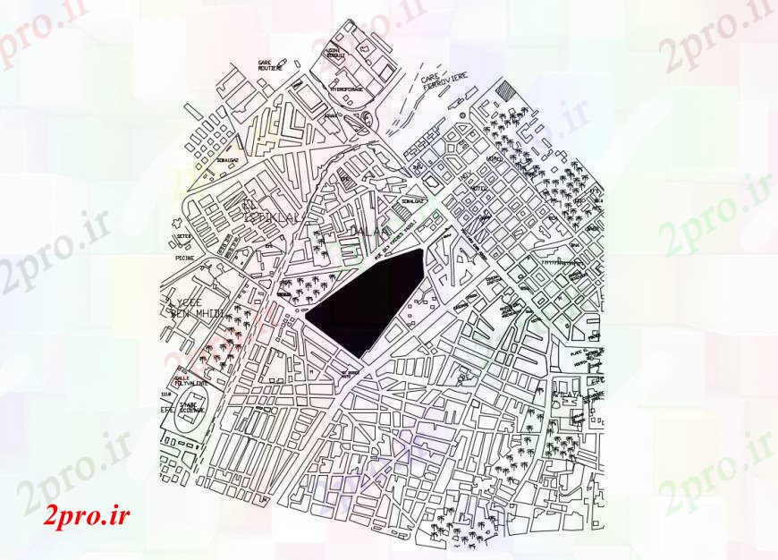 دانلود نقشه برنامه ریزی شهری  از سایت منطقه جزئیات (کد90596)