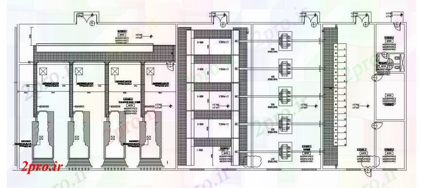 دانلود نقشه ساختمان اداری - تجاری - صنعتی ساختمان شرکت جزئیات طرحی بالای صفحه    (کد90627)