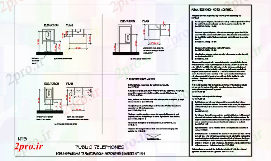 دانلود نقشه برق کشی ، اتصالات طرحی تلفن عمومی 7 بخش طراحی (کد90650)