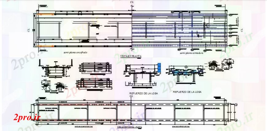 دانلود نقشه جزئیات ساخت پل طراحی های بلوک ساختاری پل جزئیات (کد90825)