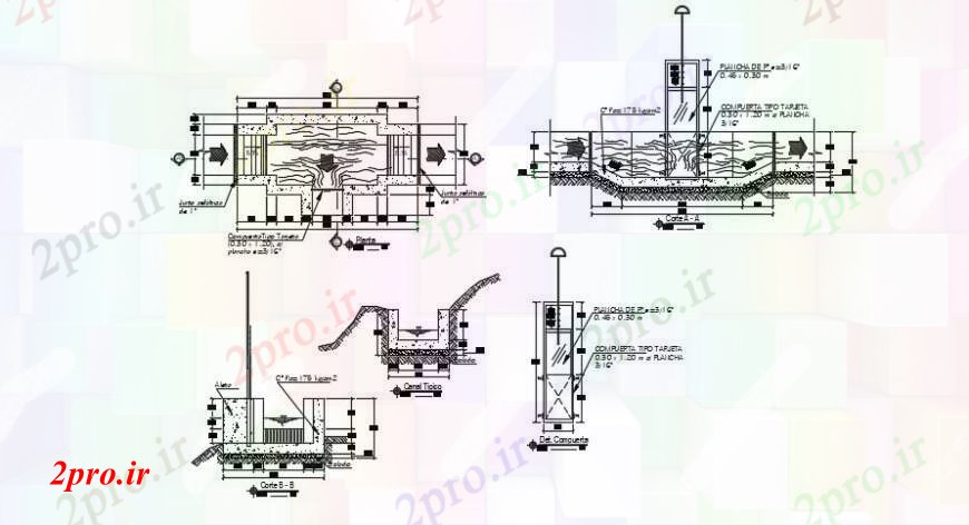 دانلود نقشه جزئیات لوله کشی د طراحی  ساخت و ساز مخزن آب داخلی  طرحی خودکار  (کد90835)