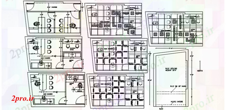 دانلود نقشه ساختمان اداری - تجاری - صنعتی کابین اداری و کنفرانس  جزئیات بالا دو بعدی  (کد90930)