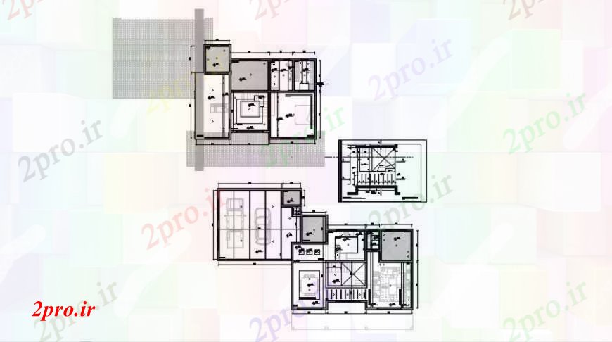 دانلود نقشه جزئیات ساخت و ساز د طراحی خانه گرم گچ بالای صفحه خودرو 12 در 20 متر (کد90942)