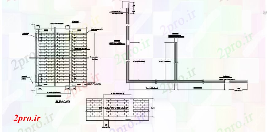 دانلود نقشه جزئیات ساخت و ساز طراحی  دو بعدی  از جزئیات پارتیشن   خودرو (کد90949)