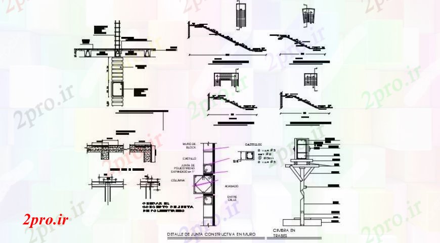 دانلود نقشه طراحی جزئیات ساختار د طراحی  از نما طرحی جزئیات  خودکار  ساختاری (کد90958)