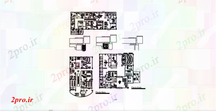 دانلود نقشه بیمارستان - درمانگاه - کلینیک د طراحی از تخصص نما کلینیک زمین خودکار 28 در 72 متر (کد90972)