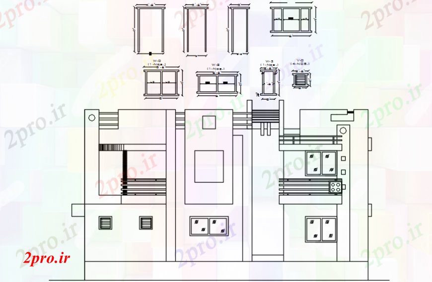 دانلود نقشه مسکونی  ، ویلایی ، آپارتمان  نما جانبی طراحی خانه های ویلایی (کد90999)