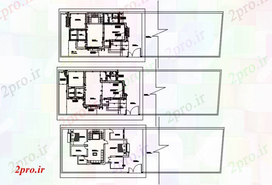 دانلود نقشه مسکونی ، ویلایی ، آپارتمان طرحی مبلمان جزئیات معماری یک خانه 8 در 12 متر (کد91003)