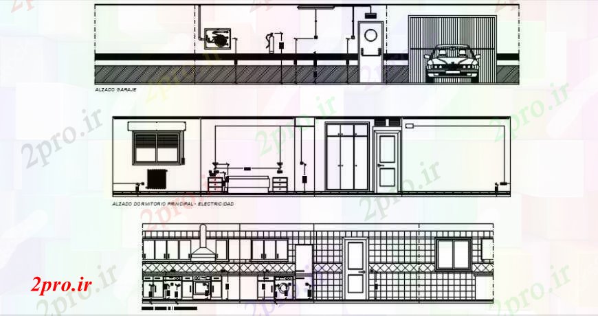 دانلود نقشه مسکونی  ، ویلایی ، آپارتمان  خانه های تک خانواده تمام بخش طرفه  (کد91089)