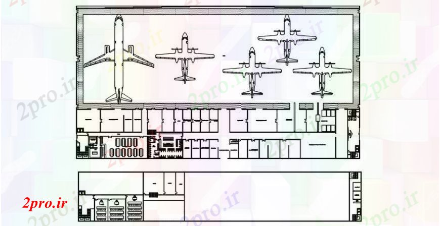 دانلود نقشه فرودگاه فرودگاه خانگی توزیع طراحی جزئیات (کد91098)