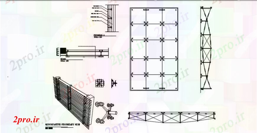 دانلود نقشه طراحی جزئیات ساختار شنا طرحی پایه و ساخت و ساز طراحی جزئیات  (کد91130)
