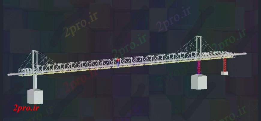 دانلود نقشه جزئیات ساخت پل  د رسم پل واحد   خودرو (کد91207)