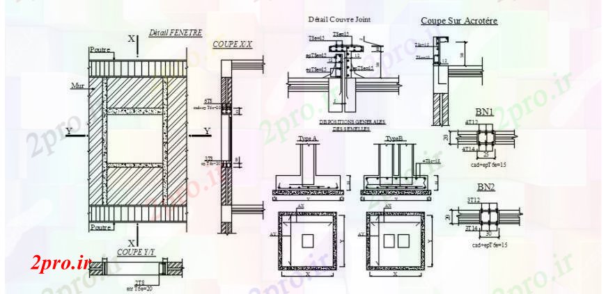 دانلود نقشه طراحی جزئیات ساختار بخش دیوار بیمارستان و ساختار سازنده طراحی جزئیات  (کد91334)