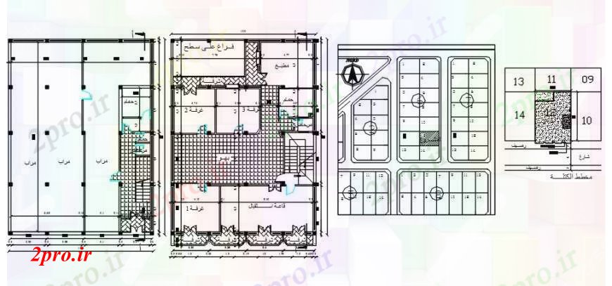 دانلود نقشه حمام مستر ساختار حمام، طرحی فریم و سقف جزئیات 13 در 17 متر (کد91374)