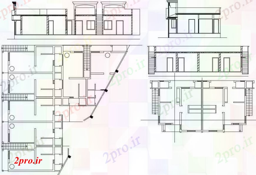 دانلود نقشه حمام مستر د طراحی از دو خانه اتاق خواب طرحی خشن خودرو 41 در 75 متر (کد91413)