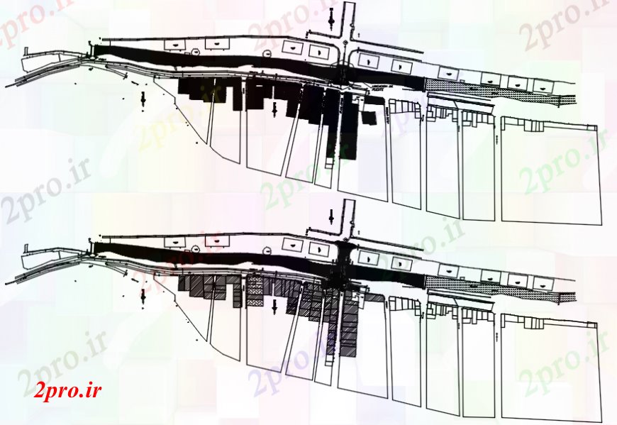 دانلود نقشه جزئیات ساخت پل بخش پل فضایی، طرحی سایت و ساخت و ساز جزئیات (کد91596)