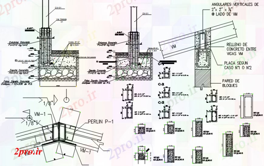دانلود نقشه طراحی اتوکد پایه شالوده کفش، پایه و اساس، ساخت و ساز سقف و ساختار طراحی جزئیات  (کد91611)