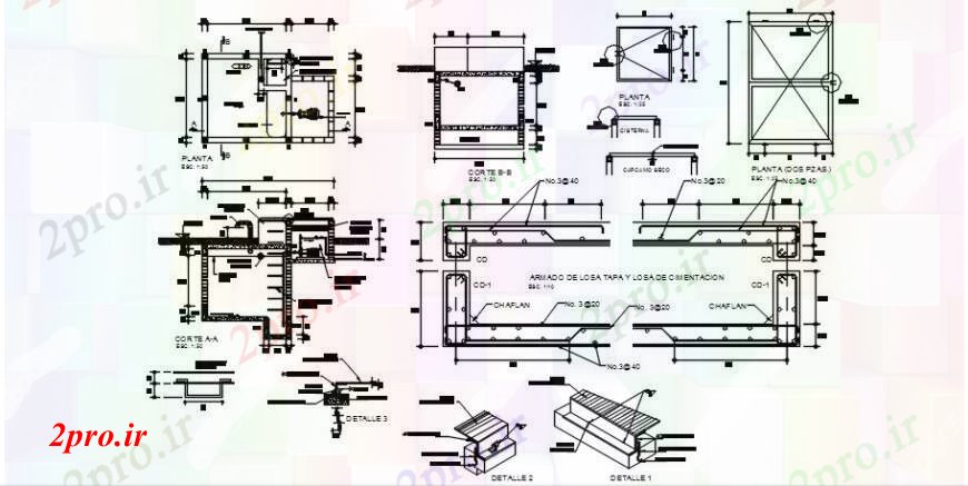 دانلود نقشه جزئیات پله و راه پله بتن مسلح ساختار طرحی پایه و اساس و ساخت و ساز جزئیات 10 در 33 متر (کد91722)