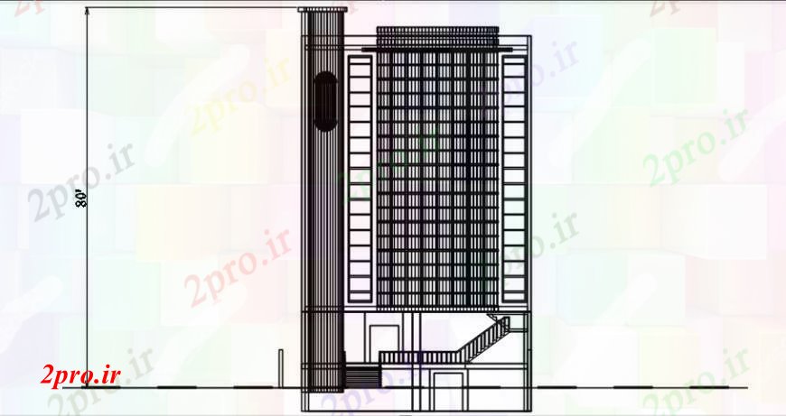 دانلود نقشه هایپر مارکت  - مرکز خرید - فروشگاه  د طراحی از میدان نما   خودرو (کد91753)