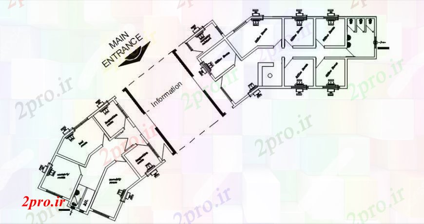 دانلود نقشه مسکونی ، ویلایی ، آپارتمان د طراحی از خانه ورودی اصلی خودرو 9 در 42 متر (کد91773)