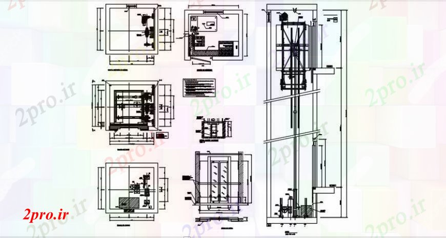 دانلود نقشه تاسیسات برق د طراحی نگرش آسانسور خودرو 25 در 29 متر (کد91796)
