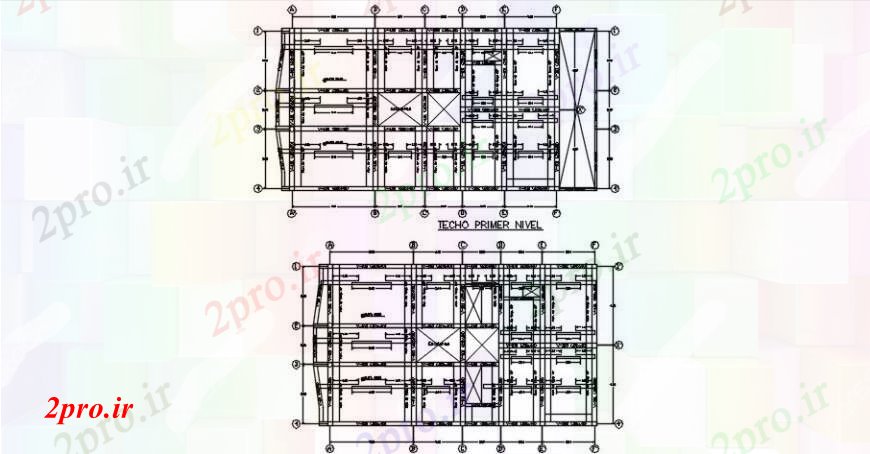 دانلود نقشه ساختمان اداری - تجاری - صنعتی د طراحی  تکنو سطح پرایمر   خودرو (کد91806)