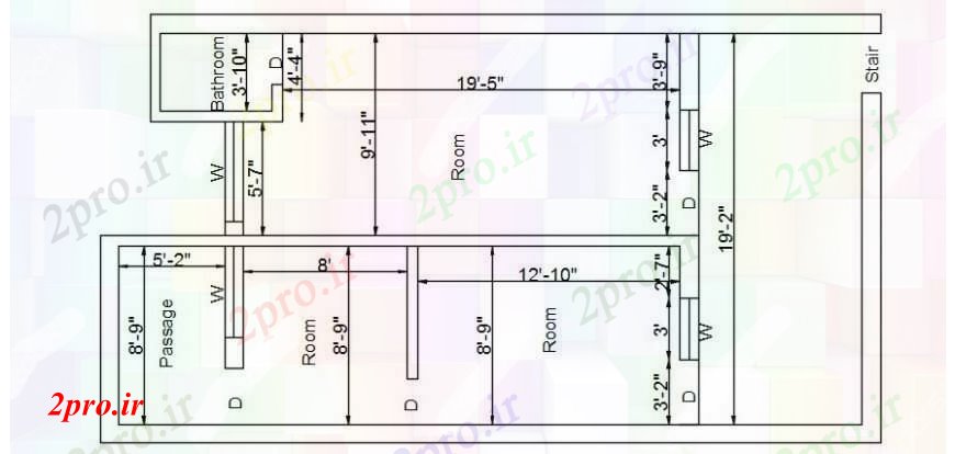 دانلود نقشه مسکونی  ، ویلایی ، آپارتمان  سه اتاق طرحی خانه طرحی  (کد91849)