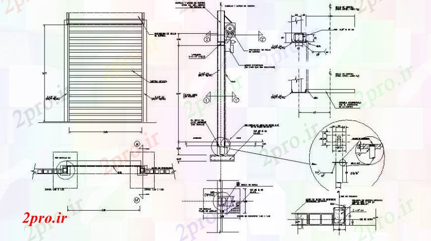 دانلود نقشه جزئیات طراحی در و پنجره  طراحی  دو بعدی  شاتر نما درب   خودرو (کد91874)