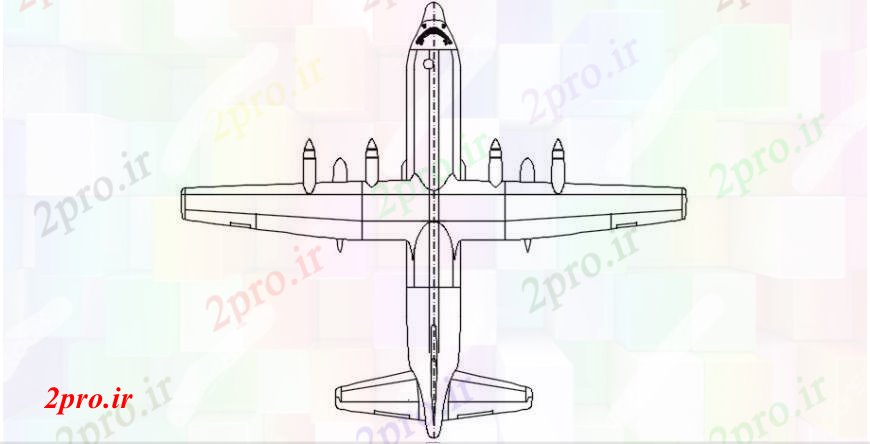 دانلود نقشه بلوک وسایل نقلیه برگشت دیدگاه موتور جزئیات از یک مدل هواپیما (کد91928)