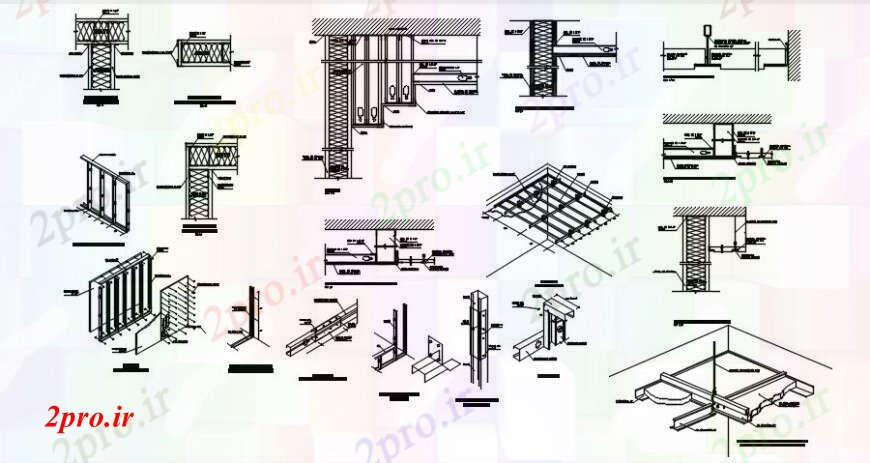 دانلود نقشه جزئیات طراحی در و پنجره  سپتیک پنجره قبر نماات و نصب و راه اندازی جزئیات (کد91966)