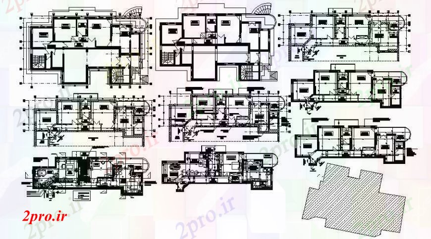 دانلود نقشه جزئیات فضای داخلی ناهار خوری طراحی دو بعدی منطقه ناهارخوری نما خودکار 13 در 24 متر (کد91973)