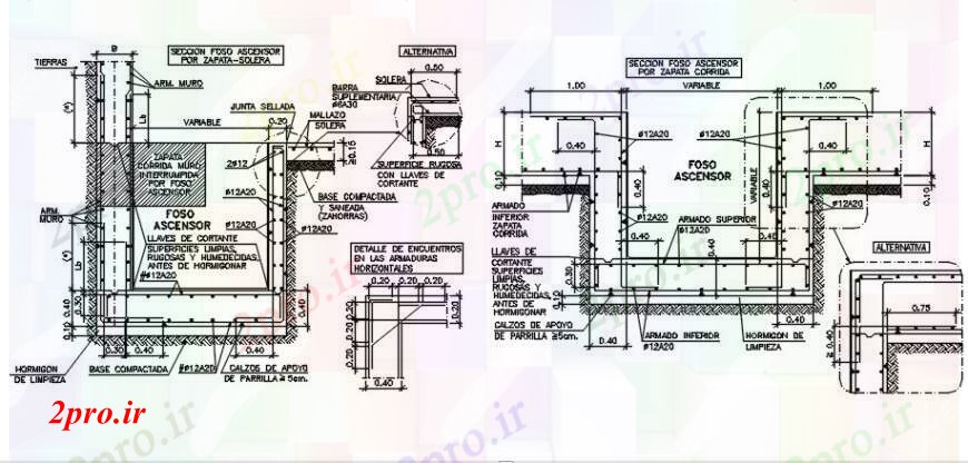 دانلود نقشه  جزئیات آسانسور و   بخش گودال ، طرحی و نصب و راه اندازی طراحی   (کد91977)