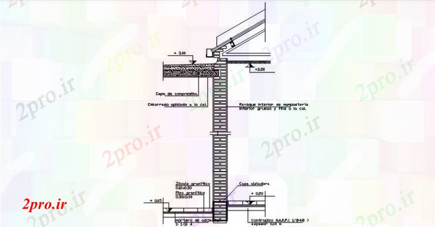 دانلود نقشه طراحی جزئیات ساختار سازنده سقف اتصال فلزی و دال طراحی جزئیات  (کد91998)