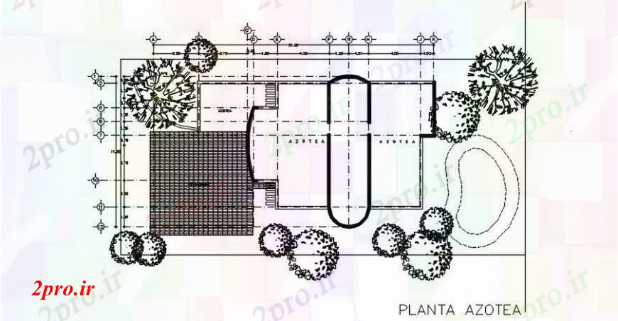 دانلود نقشه باغ خانه باغ ساختار محوطه سازی طراحی جزئیات 10 در 19 متر (کد92007)