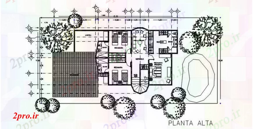 دانلود نقشه مسکونی ، ویلایی ، آپارتمان مسکونی طبقه همکف طرح 11 در 18 متر (کد92009)