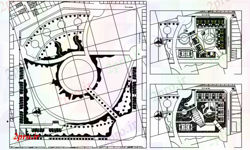 دانلود نقشه باغ کودکان روستای پارک محوطه سازی ساختار و طرحی جزئیات 56 در 79 متر (کد92045)