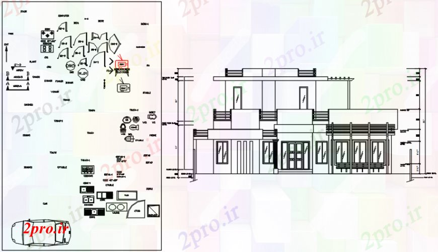 دانلود نقشه مسکونی ، ویلایی ، آپارتمان نما خانه و برخی از بلوک های مخلوط خانگی طراحی جزئیات 54 در 104 متر (کد92068)