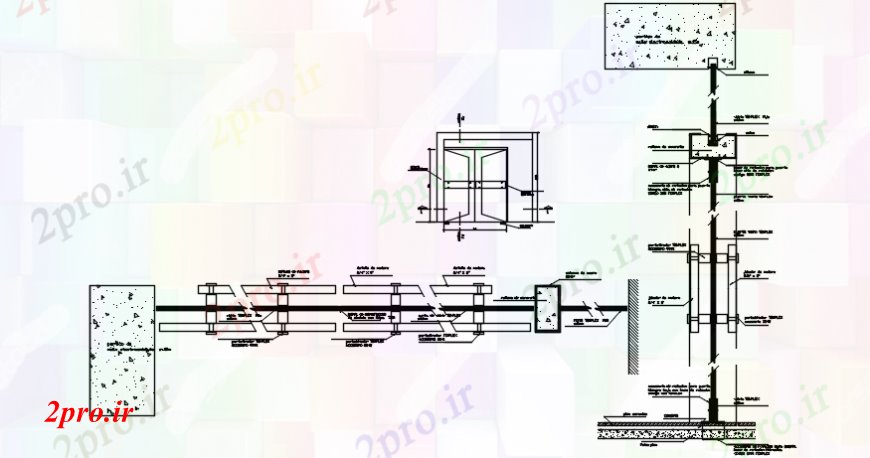 دانلود نقشه جزئیات طراحی در و پنجره  تنها پنجره فریم و طراحی نصب و راه اندازی جزئیات  (کد92108)