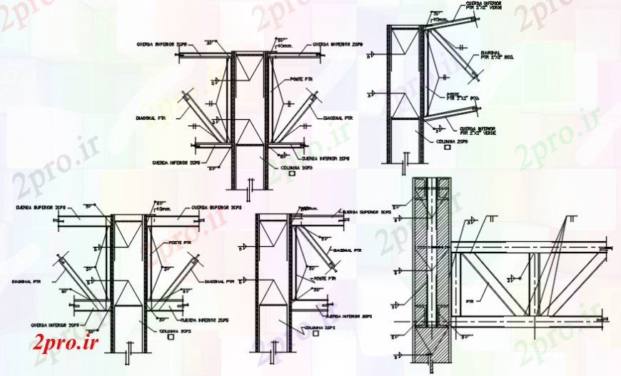 دانلود نقشه جزئیات پله و راه پله  بتن بخش دیوار مسلح و ساخت و ساز جزئیات (کد92120)
