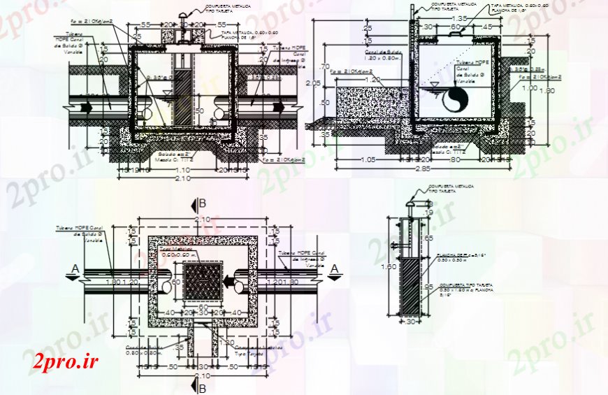 دانلود نقشه جزئیات پله و راه پله  اتاق های بتنی بخش سازنده و ساختار جزئیات (کد92152)