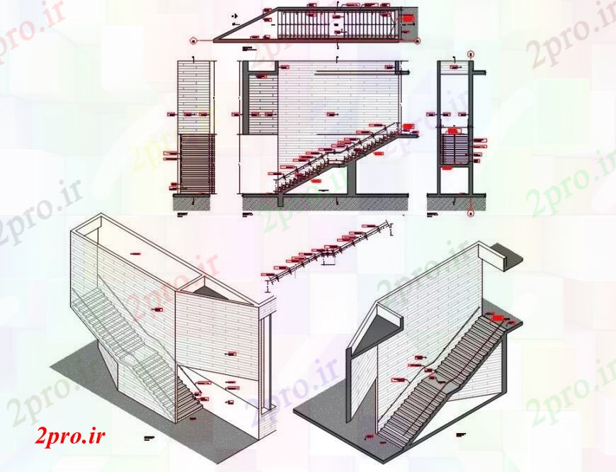 دانلود نقشه مسکونی  ، ویلایی ، آپارتمان  طراحی  دو بعدی  نما کف   خودرو (کد92303)