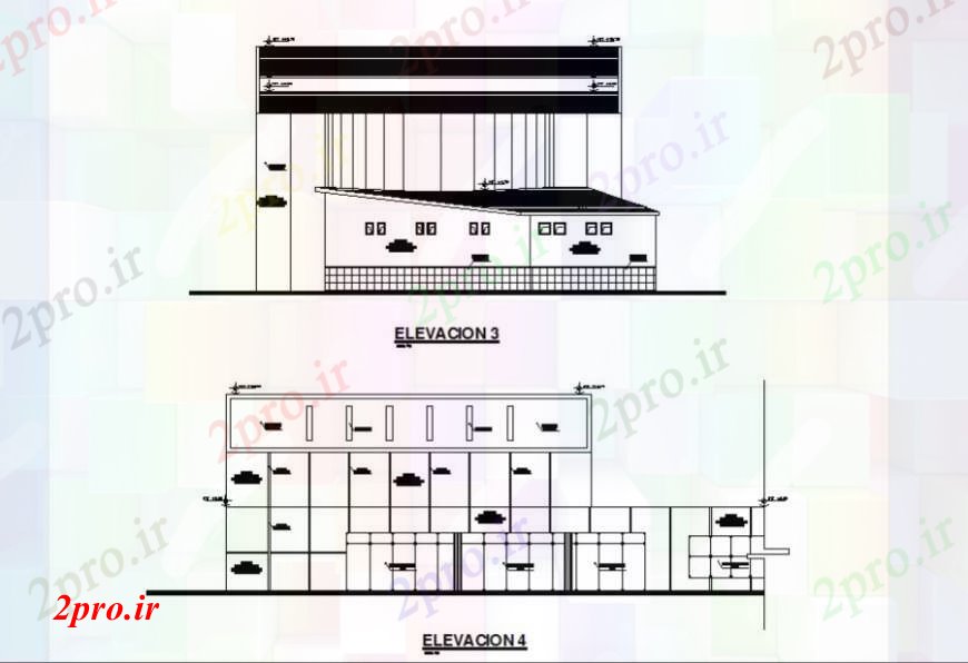 دانلود نقشه ساختمان اداری - تجاری - صنعتی مدنی مقابل مرکز دفتر و نما تماس 25 در 42 متر (کد92341)