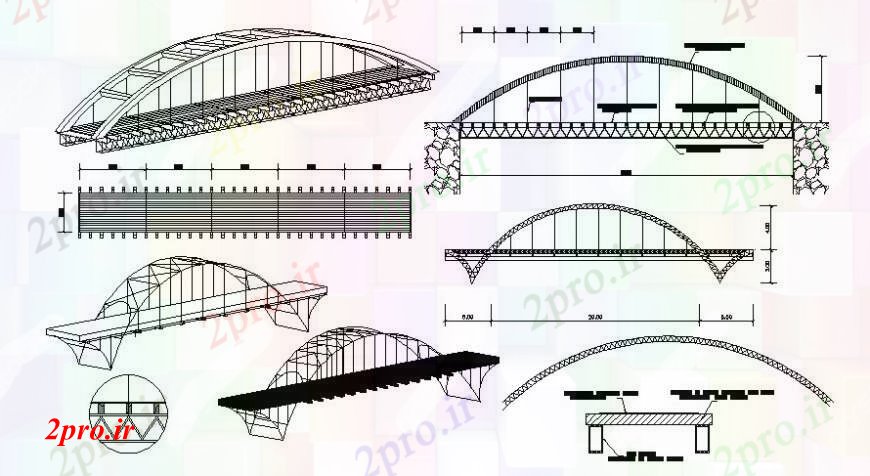 دانلود نقشه جزئیات ساخت پل جزئیاتطراحی های پل مبلمان ساخت و ساز   خودرو (کد92344)