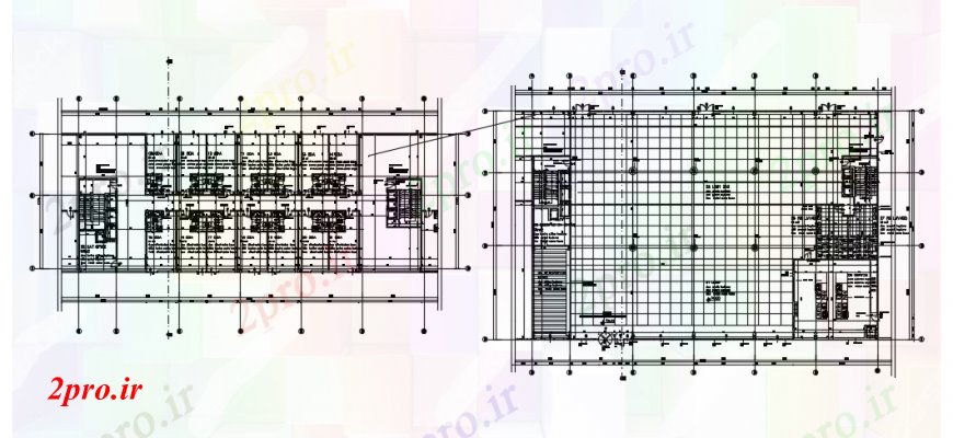 دانلود نقشه هتل - رستوران - اقامتگاه دو بعدی رسم از هتل جزئیات خودرو 18 در 49 متر (کد92441)