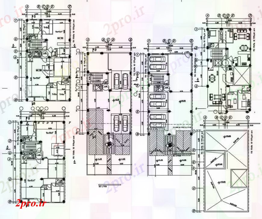 دانلود نقشه مسکونی ، ویلایی ، آپارتمان طراحی جزئیات کف آپارتمان مسکونی 10 در 30 متر (کد92517)