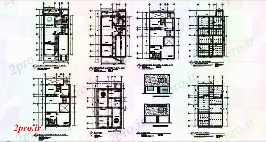 دانلود نقشه مسکونی  ، ویلایی ، آپارتمان    نما آپارتمان   و  (کد92558)